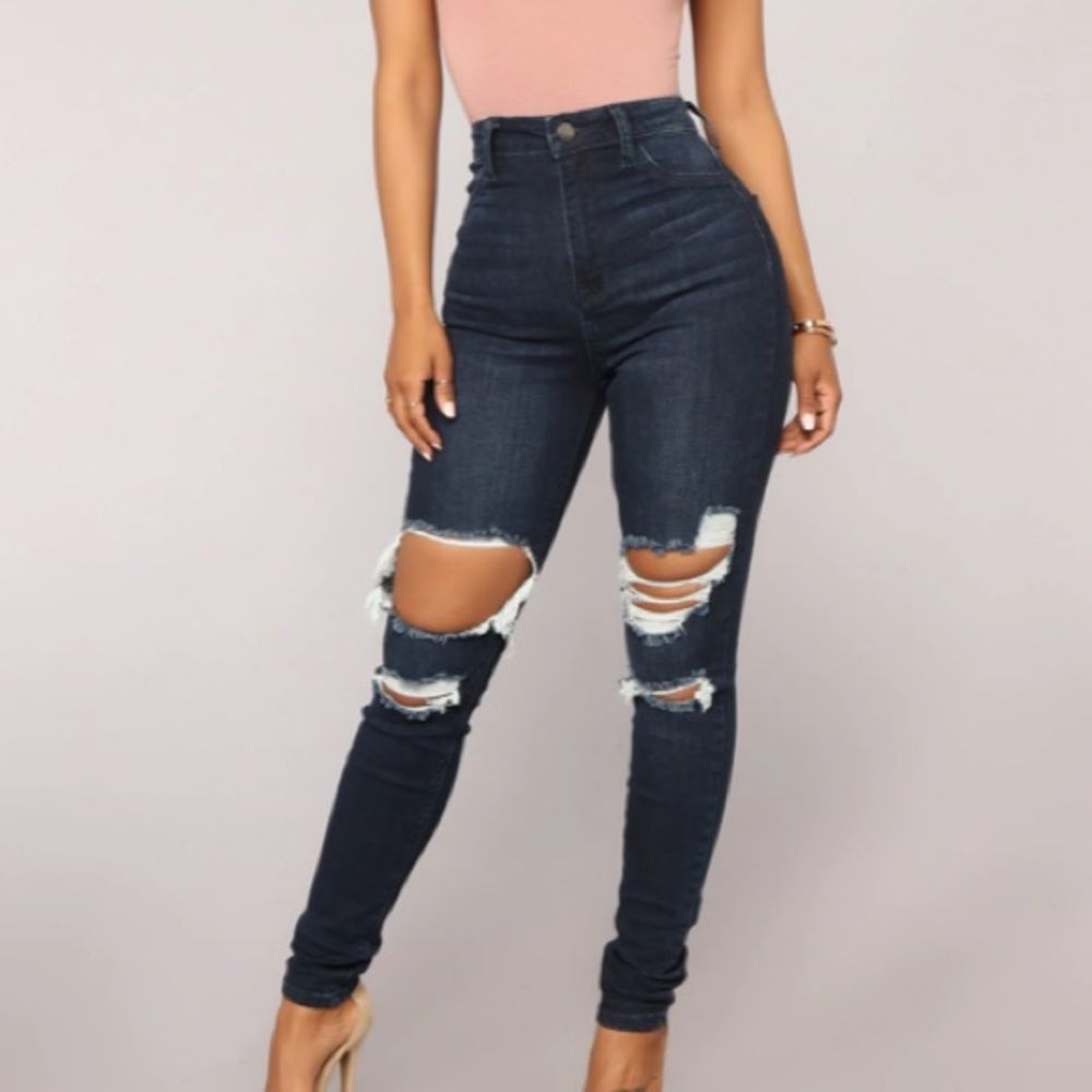 High Rise Distressed Jeans